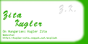 zita kugler business card